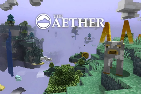 Banner for the article on how to download and install the aether mod for Minecraft in 2025