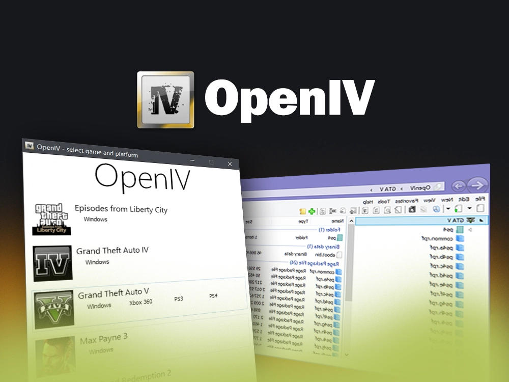 OpenIV and GTA 5 Installation folder opened using OpenIV in this article on how to download and install OpenIV in 2025