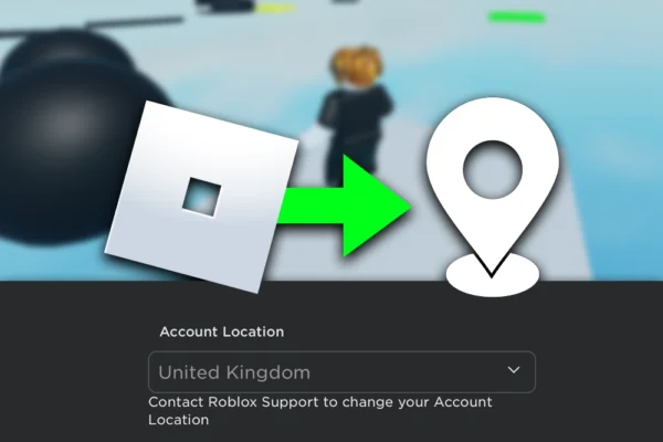 How To Change Location on Roblox Account (2025 Guide) roblox account location settings with green arrow showing how to change country in roblox 2025