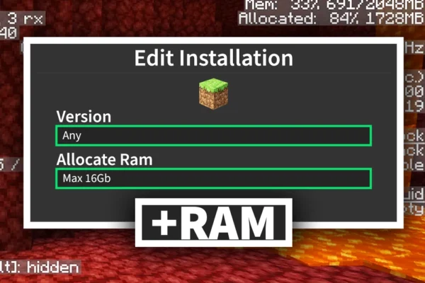 Allocate More RAM to Minecraft in 2025 (Step-by-Step Guide) minecraft launcher edit installation screen showing how to allocate more ram up to 16gb in 2025
