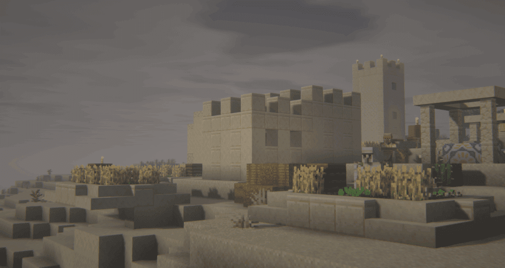 minecraft insanity shader desert village lighting effects