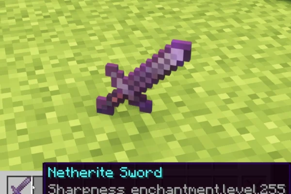 How to Get a Sharpness 255 Sword in Minecraft (Works in 1.21.5 and More) minecraft netherite sword sharpness 255 command dropped item java 1.21.5
