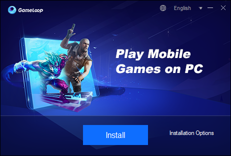 gameloop installer screen with install button to play mobile games on pc