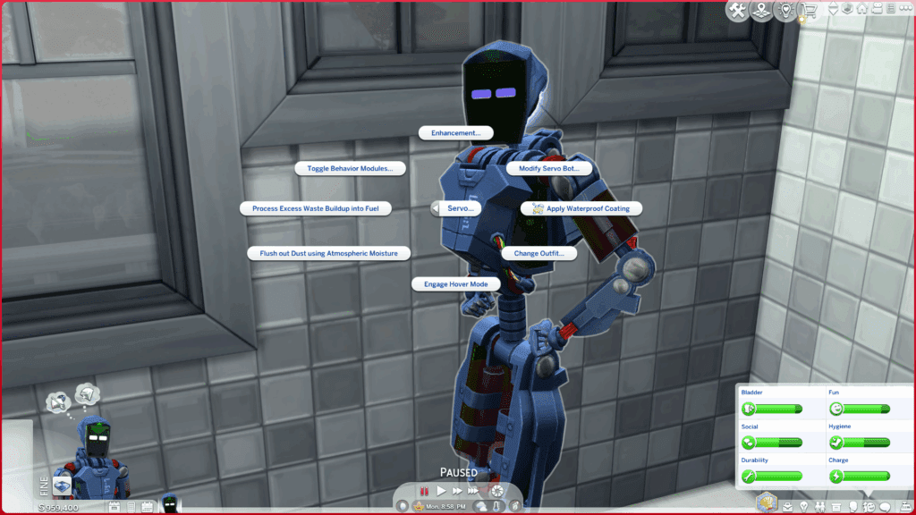 Robot Skin mod inside the Sims 4